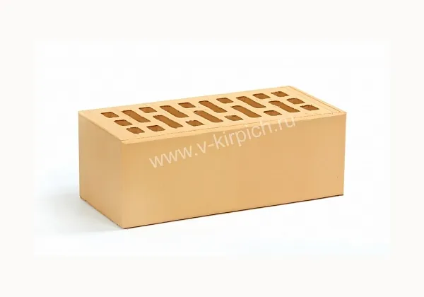 Кирпич лицевой керамический утолщенный соломенный М175 ГОСТ 530-2012